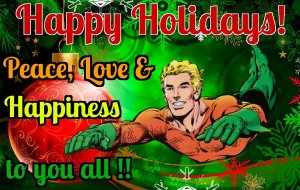 happy holidays from aquaman