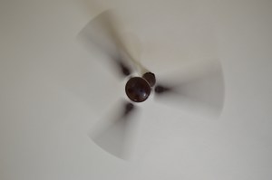 Shutter speed study on a rotating ceiling fan