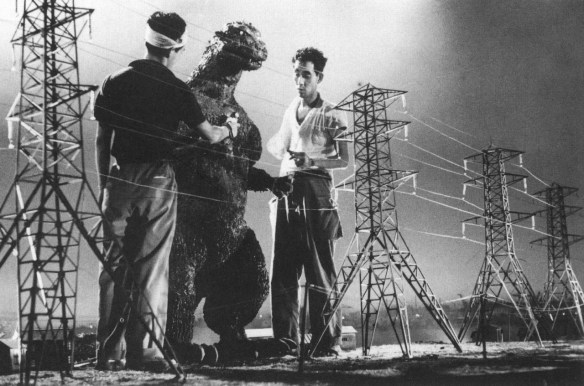 37.-Preparing-models-and-set-to-film-the-first-Godzilla-movie-1954-on-the-sets-of-Godzilla