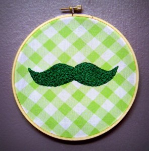 green mustache